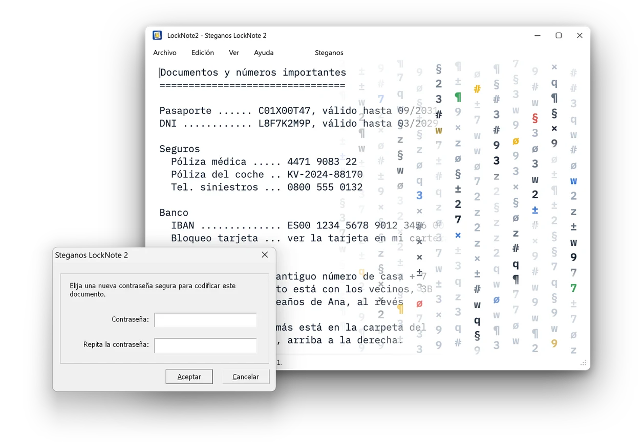 Steganos LockNote 2: Cifrar textos gratis